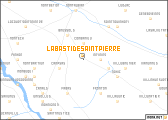 map of Labastide-Saint-Pierre