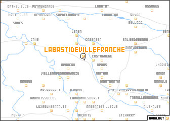 map of Labastide-Villefranche