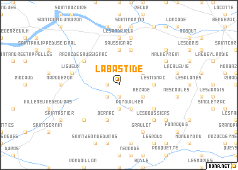 map of La Bastide