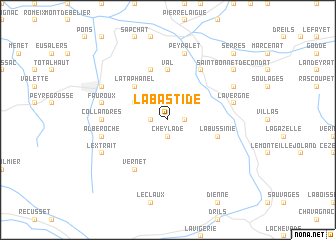 map of La Bastide