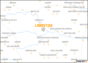 map of La Bastide