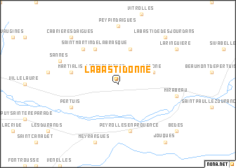 map of La Bastidonne