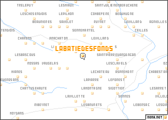 map of La Bâtie-des-Fonds