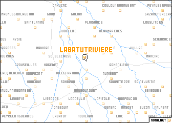 map of Labatut-Rivière