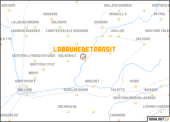 map of La Baume-de-Transit