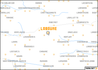 map of La Baume