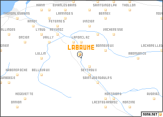 map of La Baume