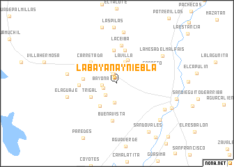 map of La Bayana y Niebla