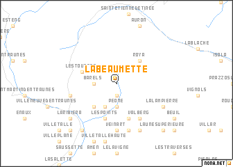 map of La Beaumette