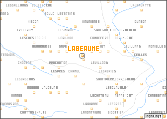map of La Beaume