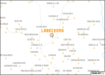 map of La Becerra