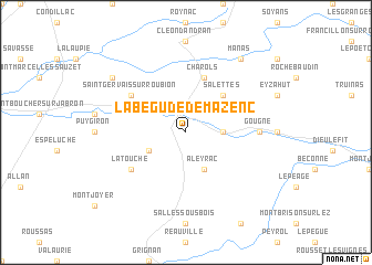 map of La Bégude-de-Mazenc