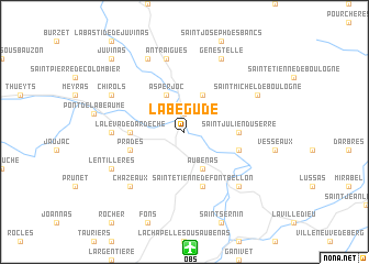 map of Labégude