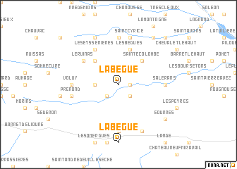 map of La Bègüe