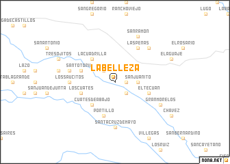 map of La Belleza