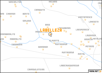 map of La Belleza