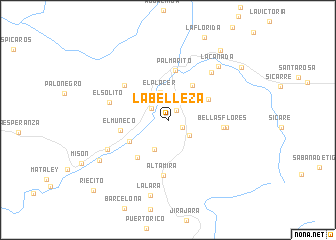 map of La Belleza