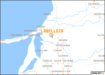 map of La Belleza