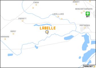 map of La Belle