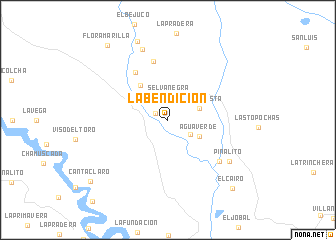 map of La Bendición