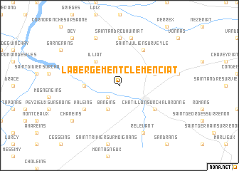 map of LʼAbergement-Clémenciat