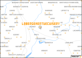 map of LʼAbergement-de-Cuisery