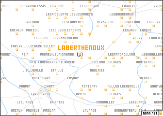 map of La Berthenoux