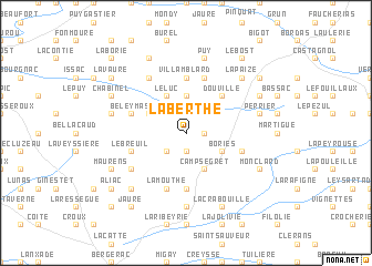 map of La Berthe