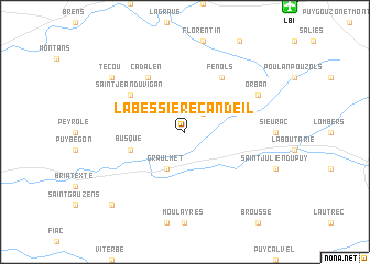 map of Labessière-Candeil