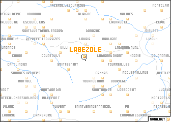 map of La Bezole