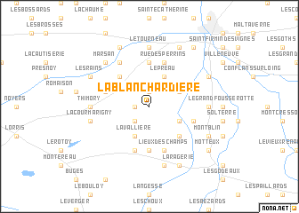 map of La Blanchardière