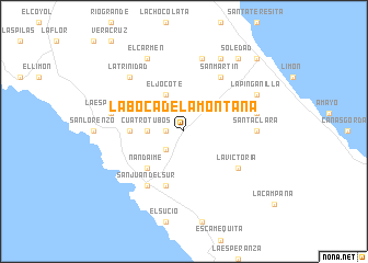 map of La Boca de La Montaña