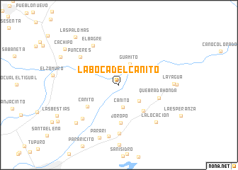 map of La Boca del Cañito