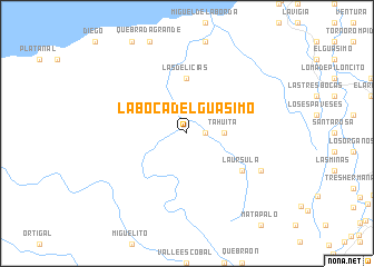 map of La Boca del Guásimo