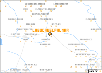 map of La Boca del Palmar