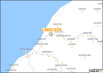 map of La Bocana