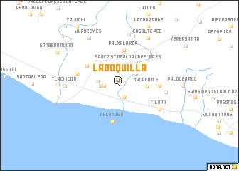 map of La Boquilla