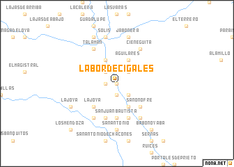 map of Labor de Cigales