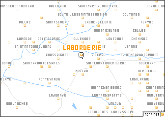 map of La Borderie