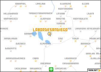 map of Labor de San Diego