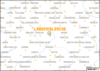 map of La Borie Blanche