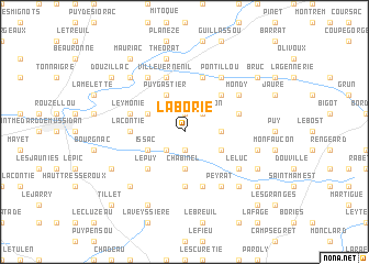 map of La Borie