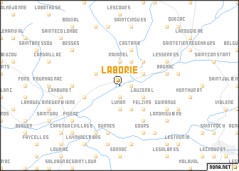 map of La Borie
