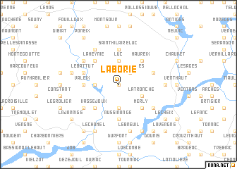 map of La Borie