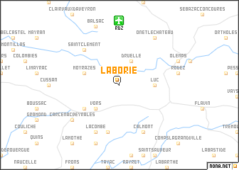 map of La Borie
