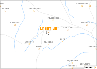 map of La Botija