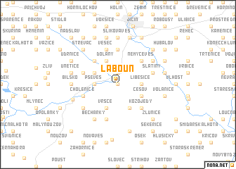 map of Labouň