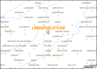 map of La Bourdaleychie
