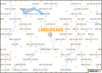 map of La Bourghea