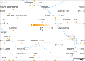 map of La Bourgonce